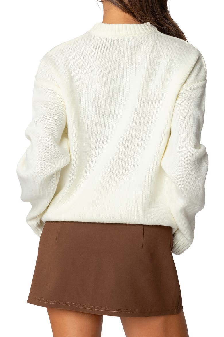 Puppy Love Embroidered Sweater, Alternate, color, WHITE