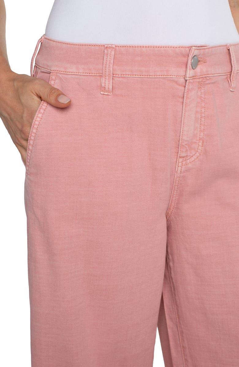 Liverpool Stride Raw Hem High Waist Crop Wide Leg Jeans, Alternate, color,