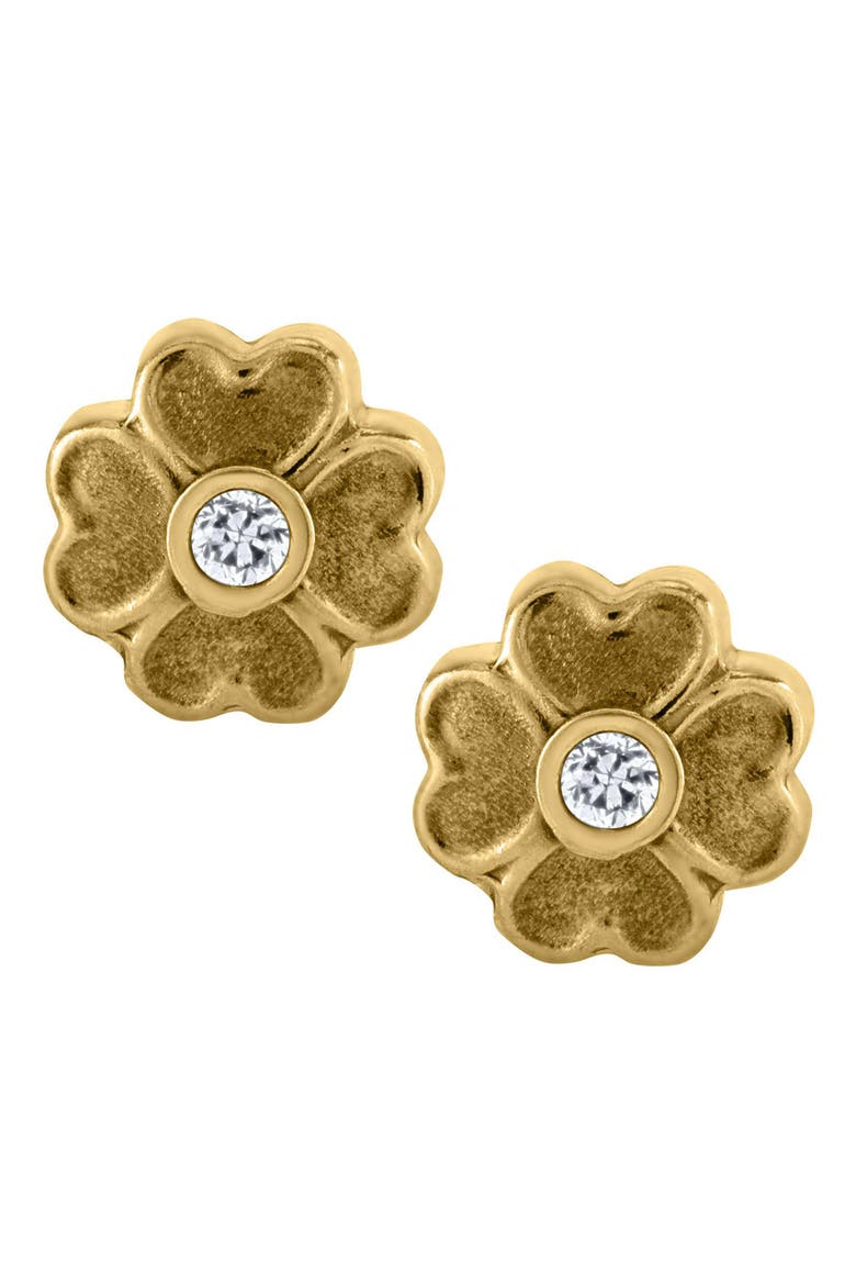 14k Gold Flower Earrings, Main, color, GOLD