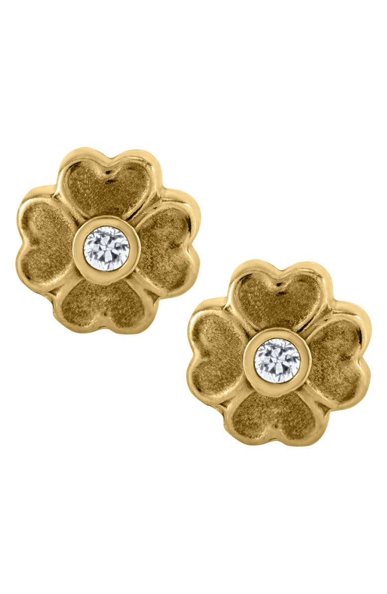Mignonette 14k Gold Flower Earrings, Main, color, Gold