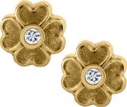 Mignonette 14k Gold Flower Earrings