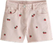 NEXT Kids' Embroidered Fruit Denim Shorts
