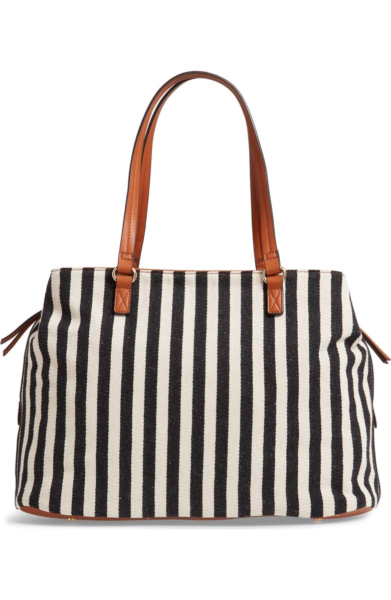 Sole Society 'Oversize Millie' Stripe Print Tote, Alternate, color,