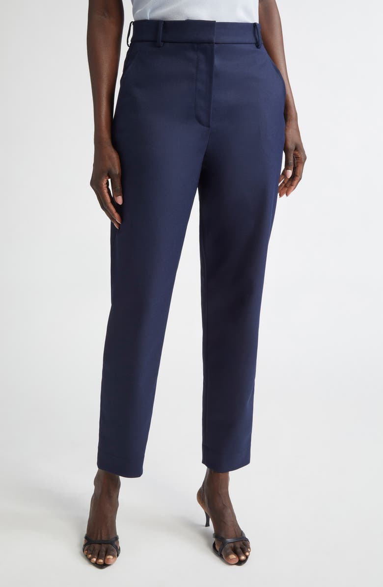 ST. JOHN Morgan Stretch Gabardine Ankle Pants, Main, color, Navy