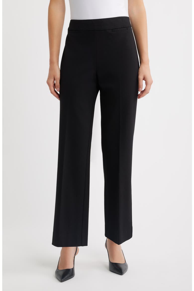Pull On Welt Pocket Wide Leg Pants, Main, color, ANNE BLACK