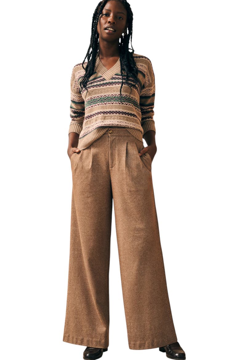 Dream Flannel Trousers, Alternate, color, CAMEL