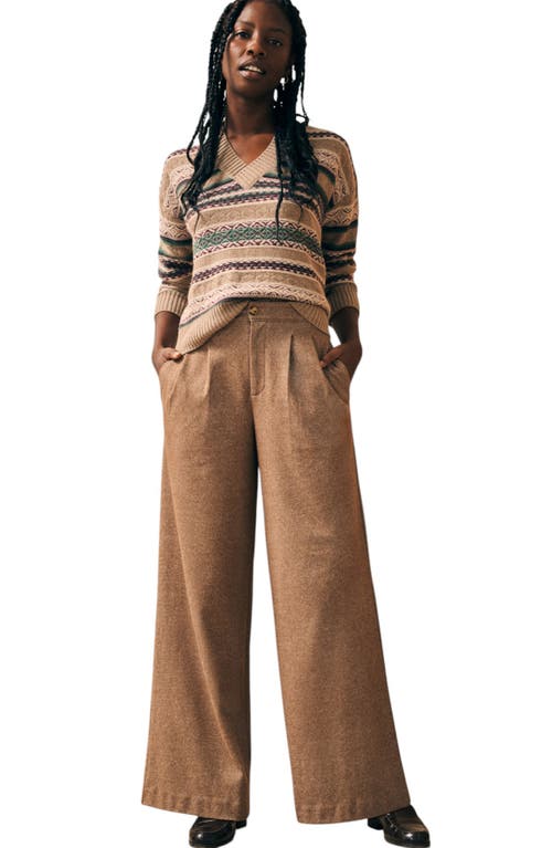 Faherty Dream Flannel Trousers In Brown