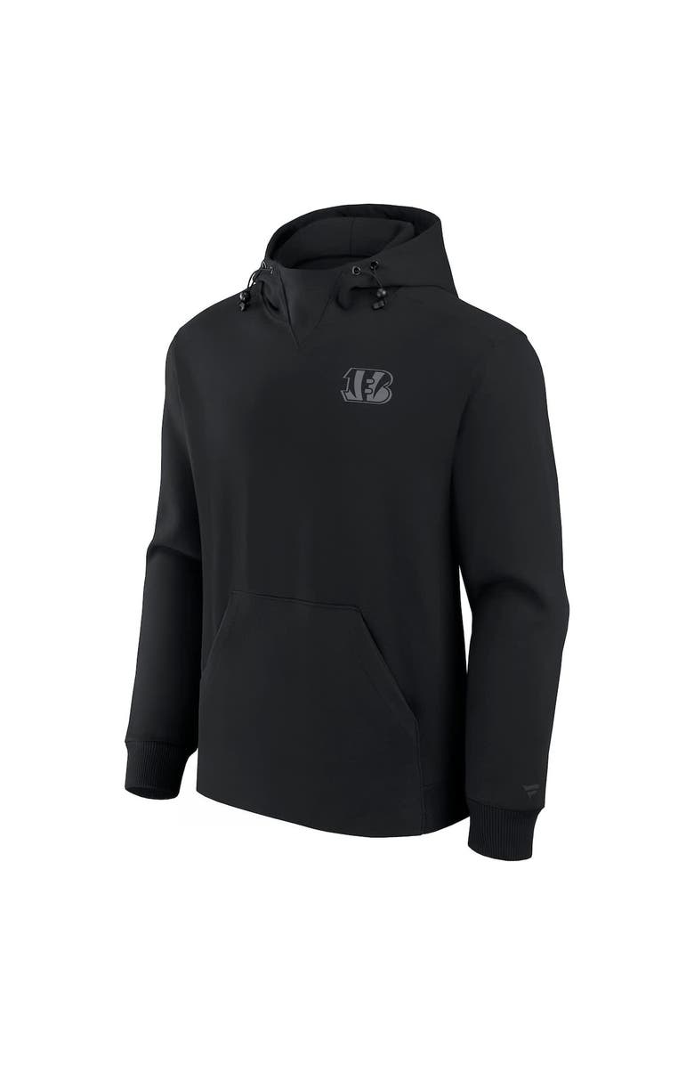 FANATICS Unisex Fanatics Black Cincinnati Bengals Front Office Tonal Tri-Blend Pullover Hoodie, Alternate, color, Black