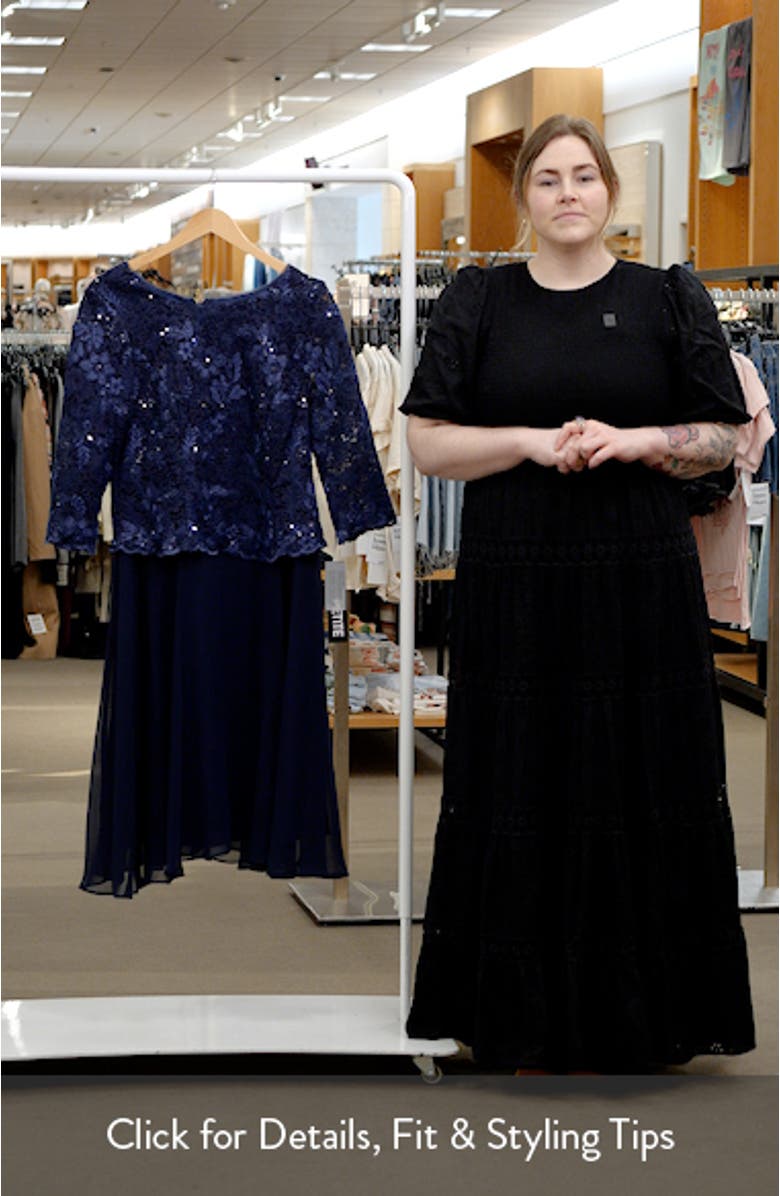 Embroidered Bodice Mock Cocktail Dress, sales video thumbnail