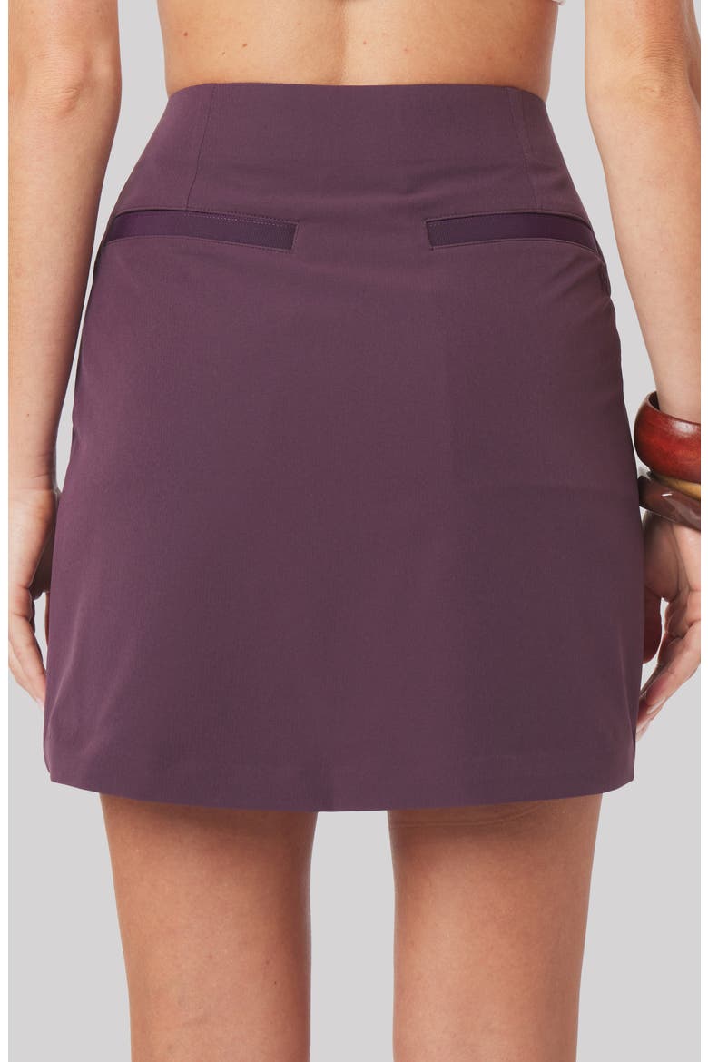 Capri Wrap Miniskirt, Alternate, color, VAMP BURGUNDY