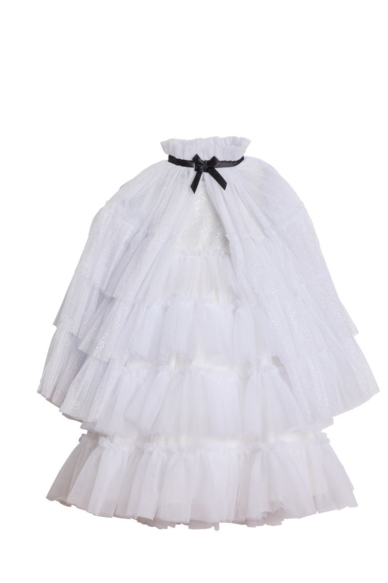 Ghost Cape for Girls, Alternate, color, White