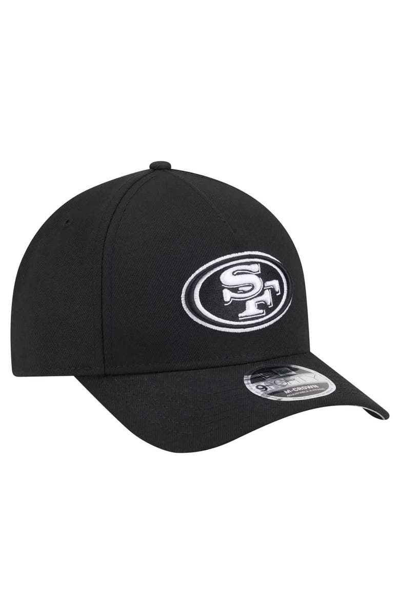New Era Men's New Era Black San Francisco 49ers Team Collection 9FORTY M-Crown A-Frame Adjustable Hat, Alternate, color,