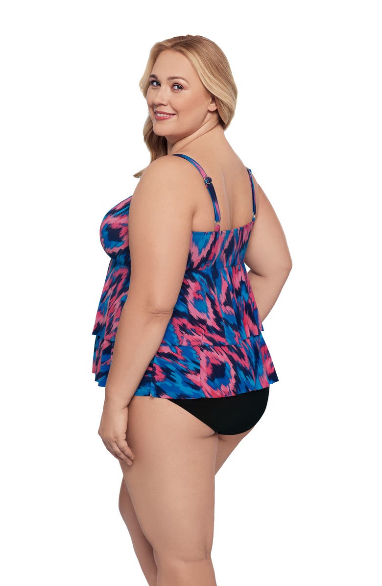 Trimshaper Leona V-Neckline Tankini Swimsuit Top, Alternate, color, Nairobi Nights