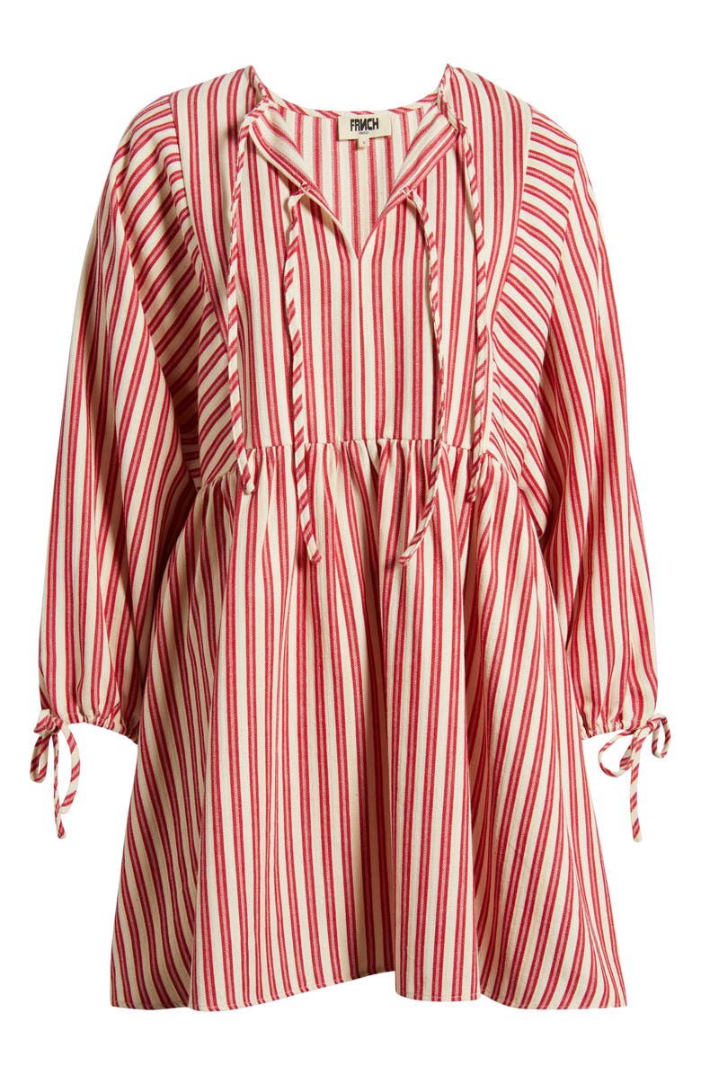 FRNCH Huxley Long Sleeve Babydoll Dress, Alternate, color, Rouge