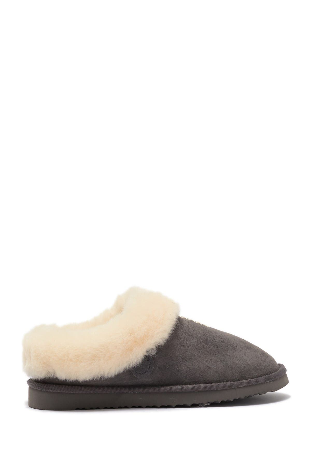Fireside Adelaide Genuine Shearling Clog Slippers, Alternate, color, GREY