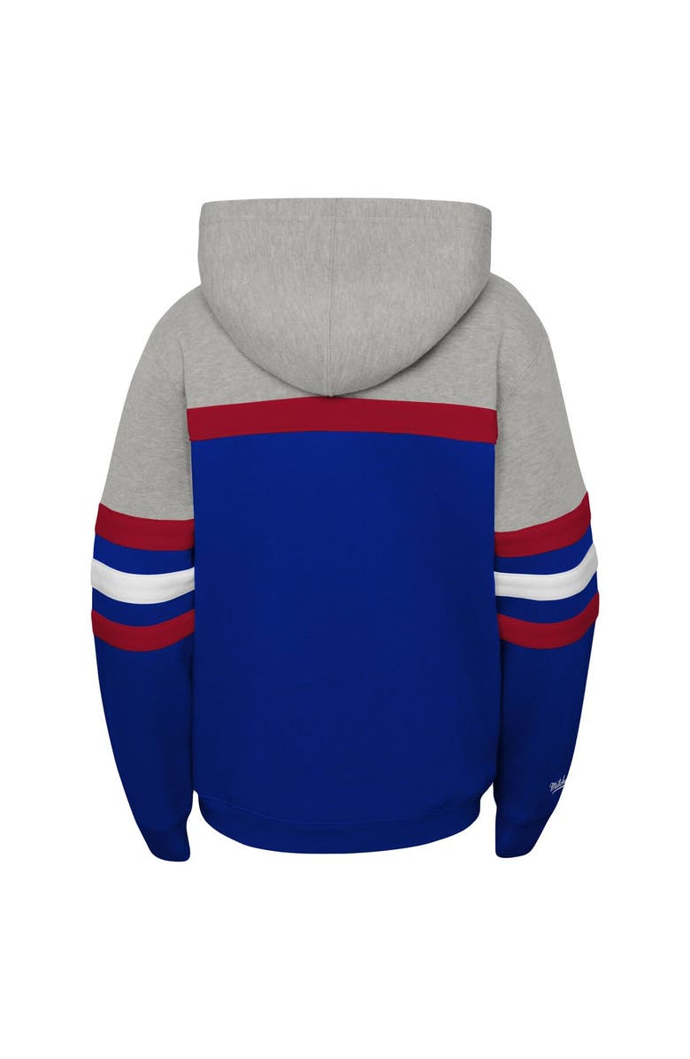 Mitchell & Ness Youth Mitchell & Ness Blue New York Rangers Head Coach Pullover Hoodie, Alternate, color, Blue
