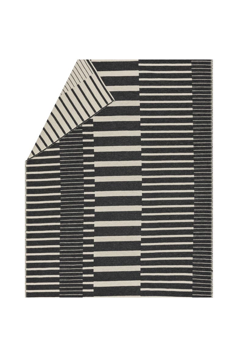 Luca Two-Tone Stripes Throw, Main, color, Charcoal