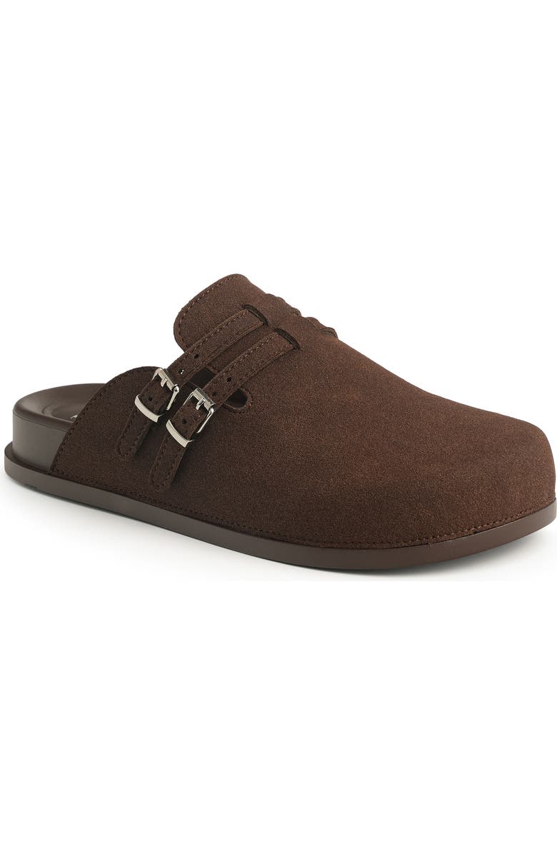 NEW YORK AND COMPANY Dulcy Double Buckl Clog, Main, color, Chocolate