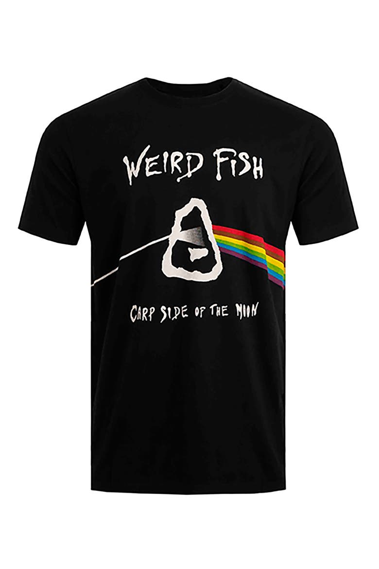 Carp Side Front Print Artist T-Shirt, Alternate, color, Black