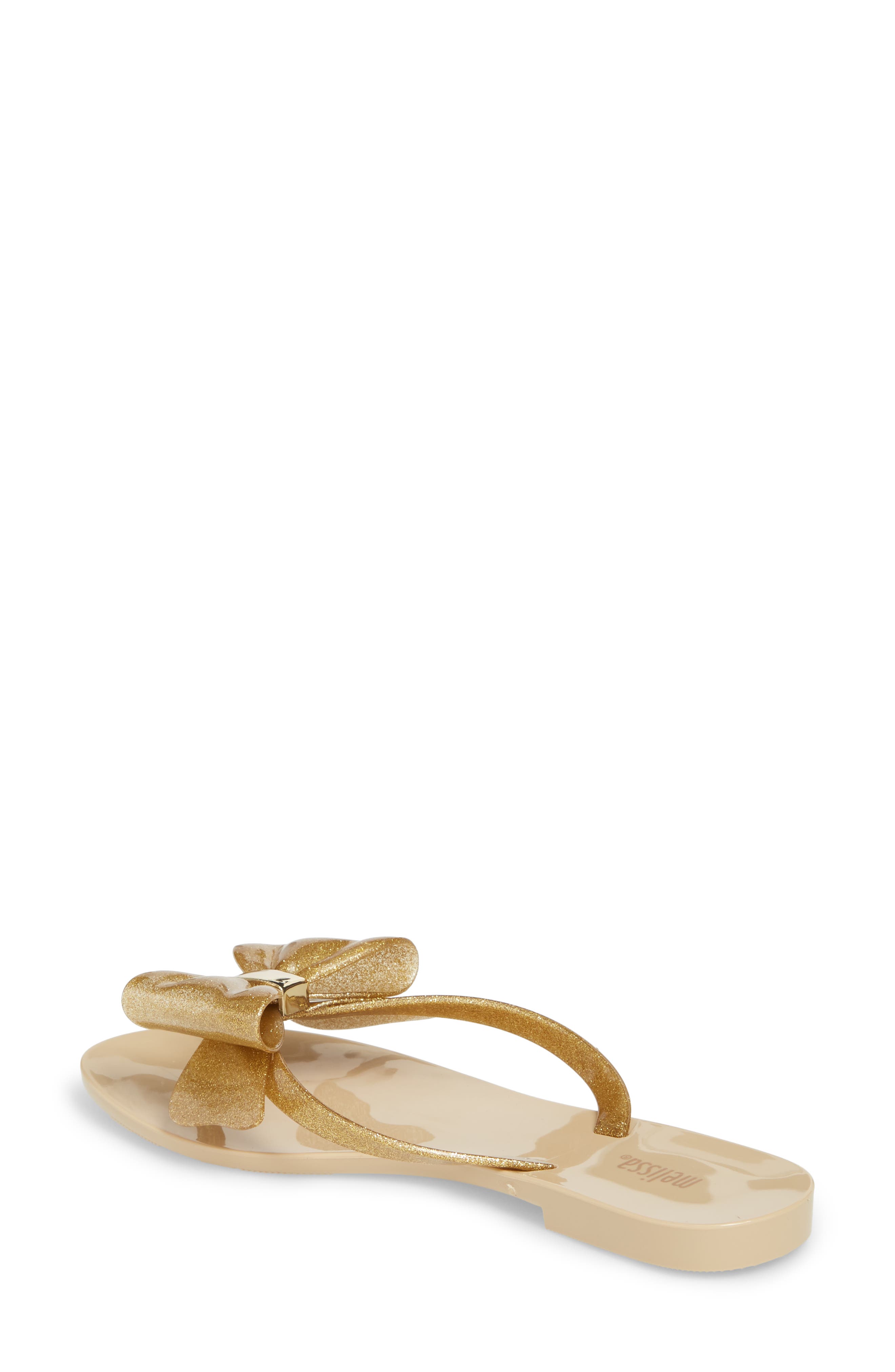 Harmonic Bow XIII Flip Flop, Alternate, color, BRIGHT GOLD SPARKLY