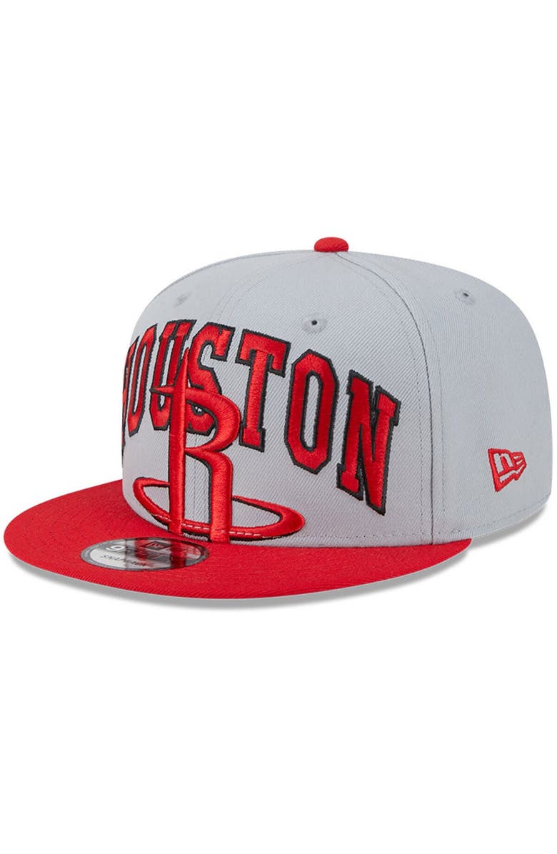 New Era Men's New Era Gray/Red Houston Rockets Tip-Off Two-Tone 9FIFTY Snapback Hat, Main, color,