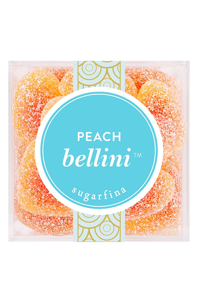 sugarfina Peach Bellini Gummy Candy Cube, Alternate, color, 