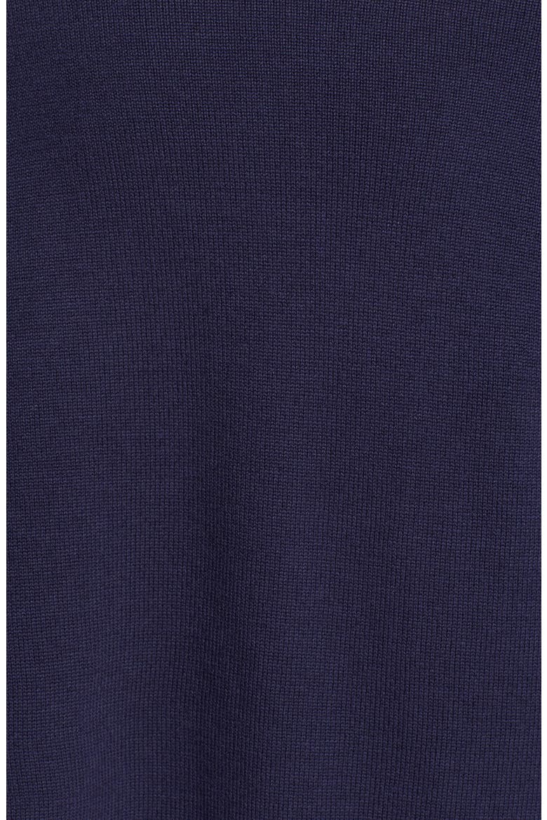 'Gaeton' Leather Trim Wrap Sweater, Alternate, color, BLUE