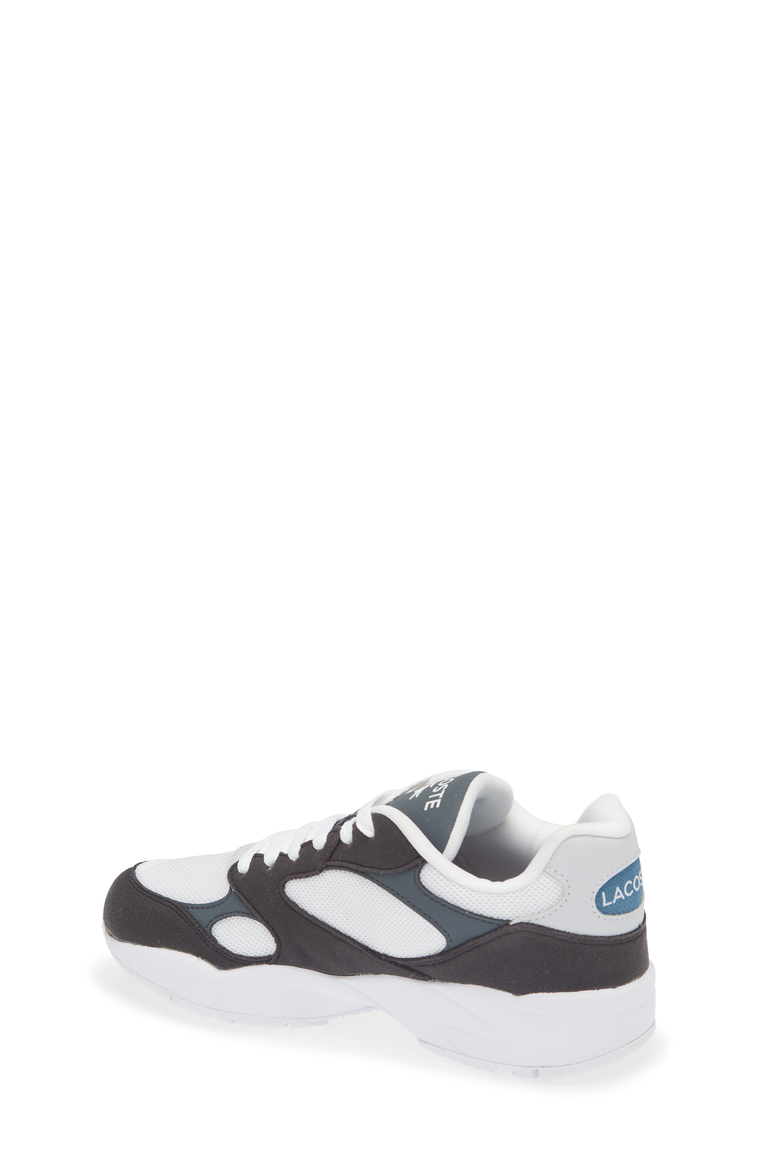 Lacoste Kids' Storm 96 VTG 125 Sneaker, Alternate, color, Black/ White