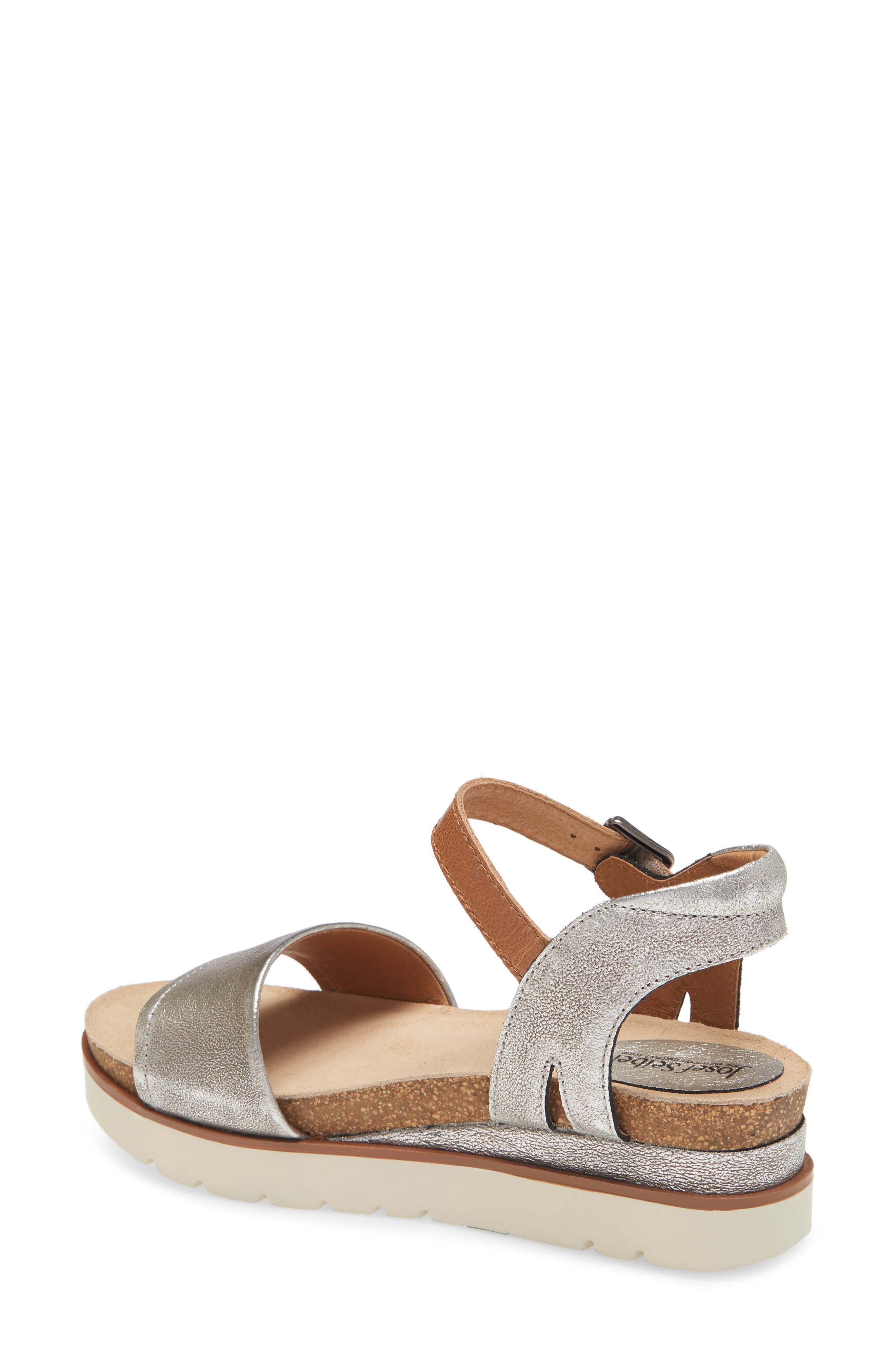 Clea 01 Platform Sandal, Alternate, color, PLATIN LEATHER