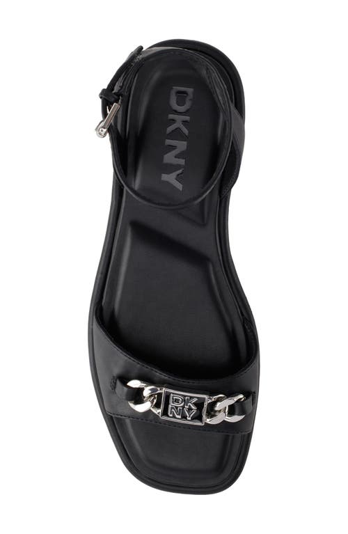 Dkny Women's Bacliff Flat Ankle Strap Sandal In Black