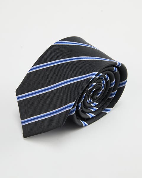 Accent Striped Silk Jacquard Tie