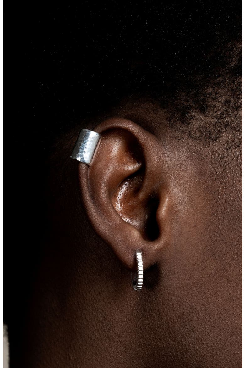 Men's Long Straight Nomad Ear Cuff, Alternate, color, Sterling Silver