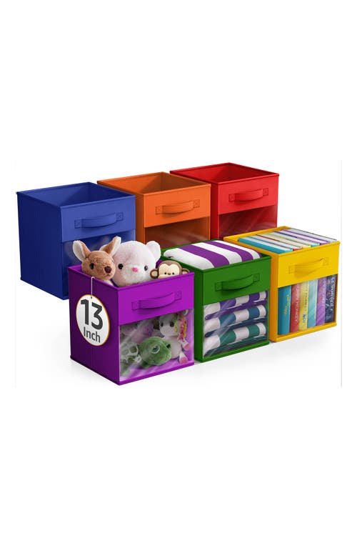Sorbus 6-pack Storage Bins With Windows In Multi