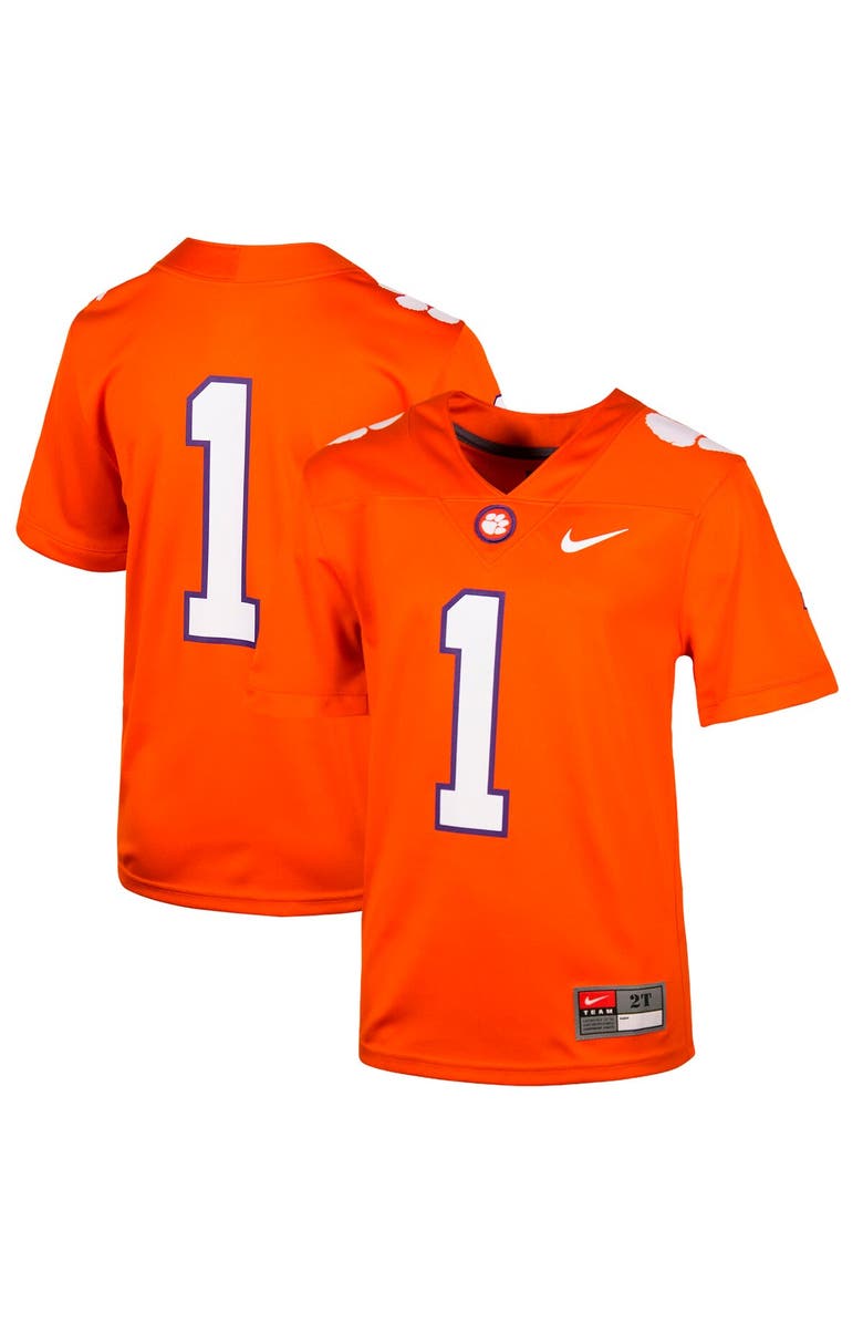 Nike Toddler Nike #1 Orange Clemson Tigers Untouchable Football Jersey, Alternate, color,