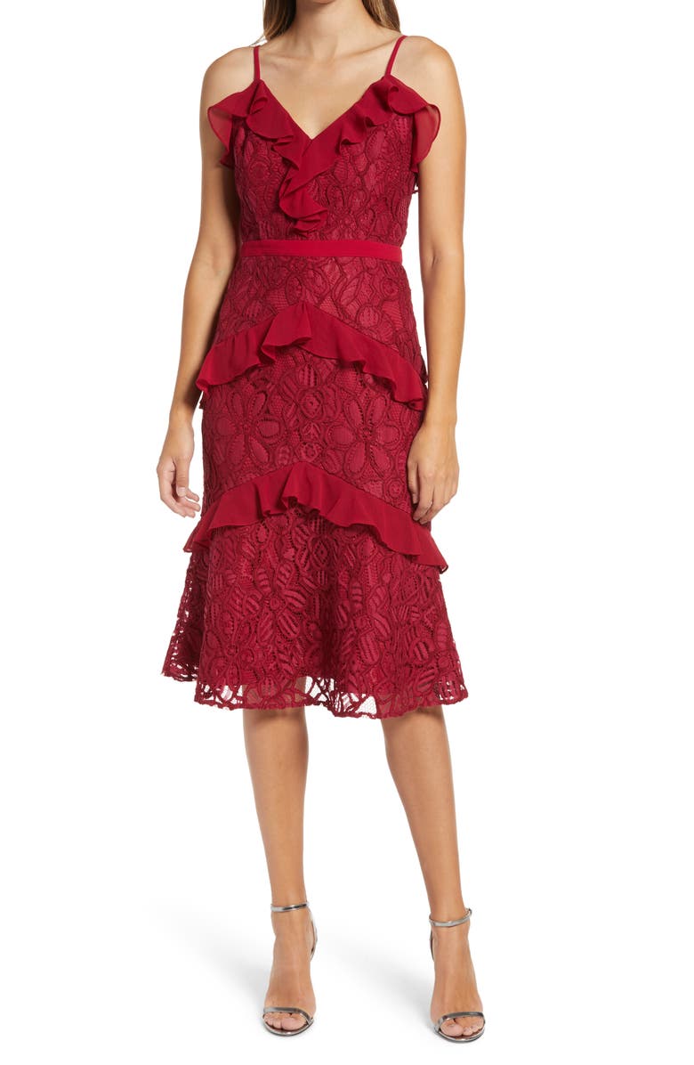 Adelyn Rae Enslie Embroidered Lace Dress, Main, color,