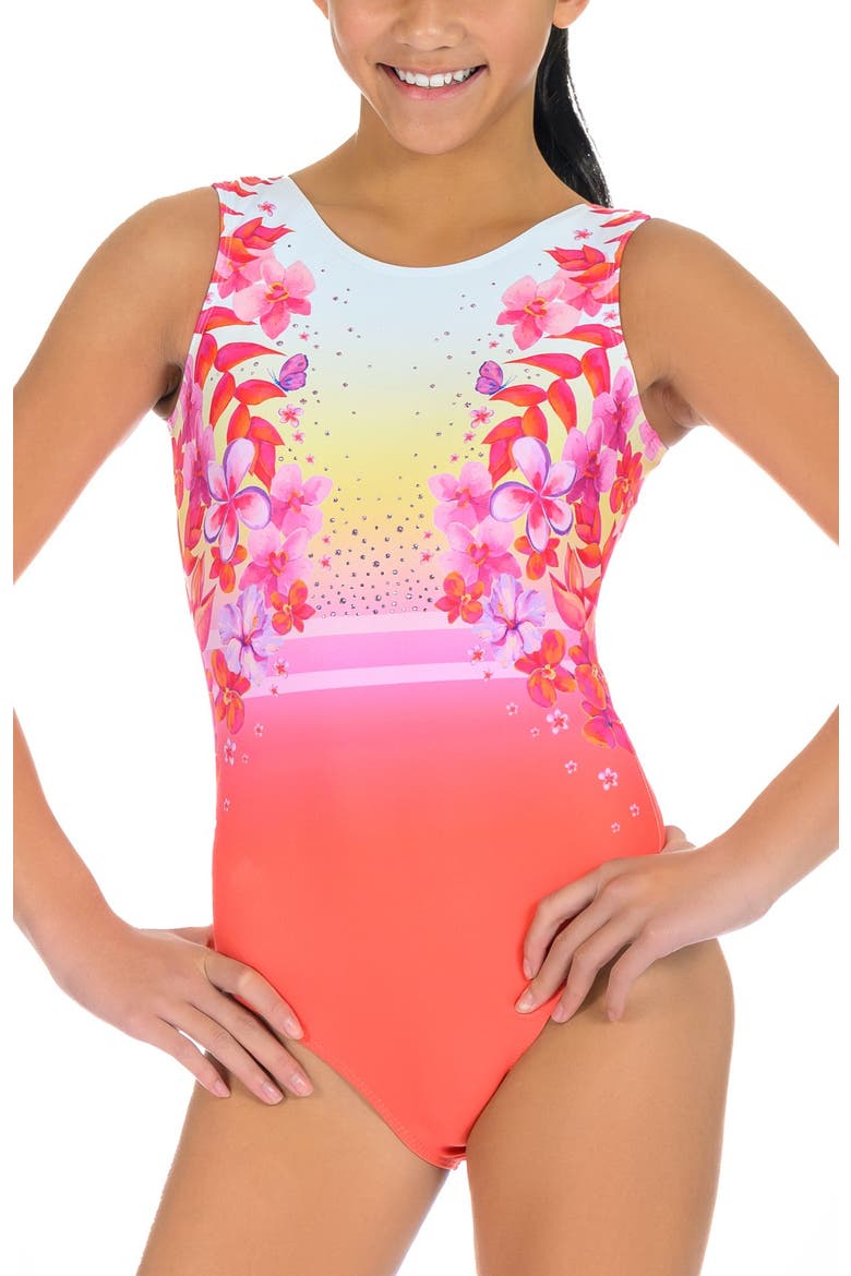 Coral Crush Leotard, Alternate, color, Orange