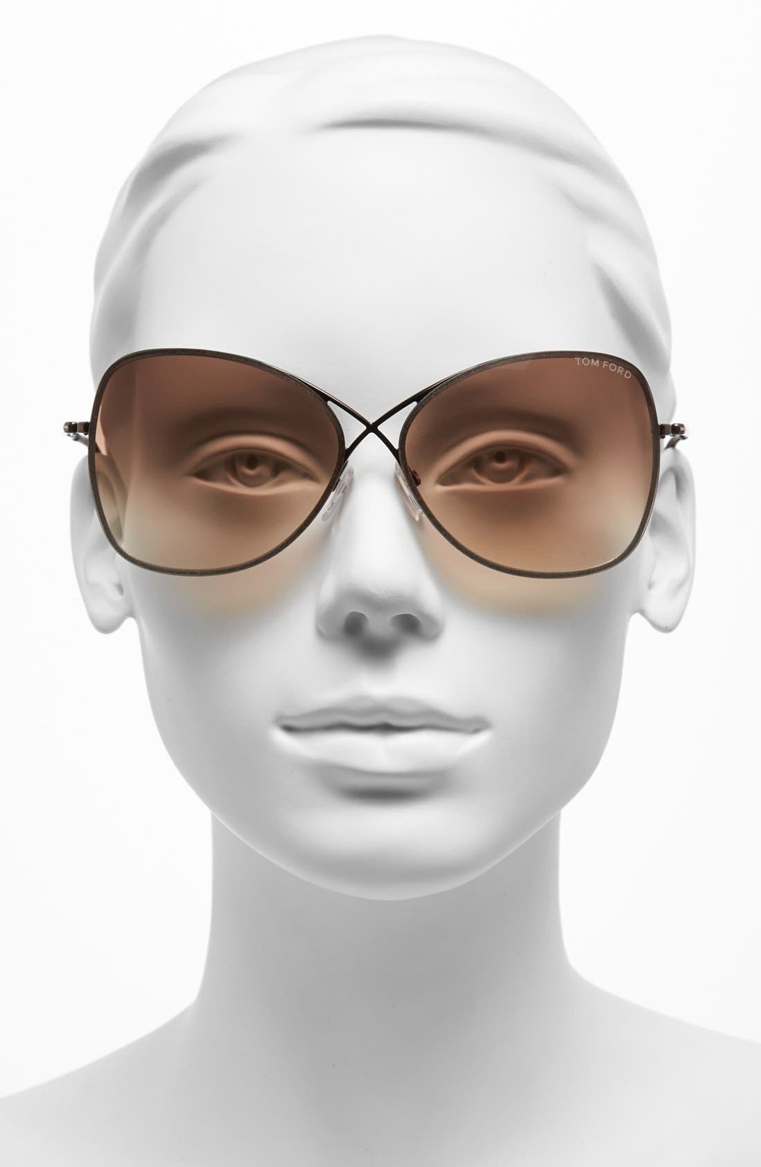 Женские солнцезащитные очки TOM FORD Colette 63mm Oversized Sunglasses — фото 3