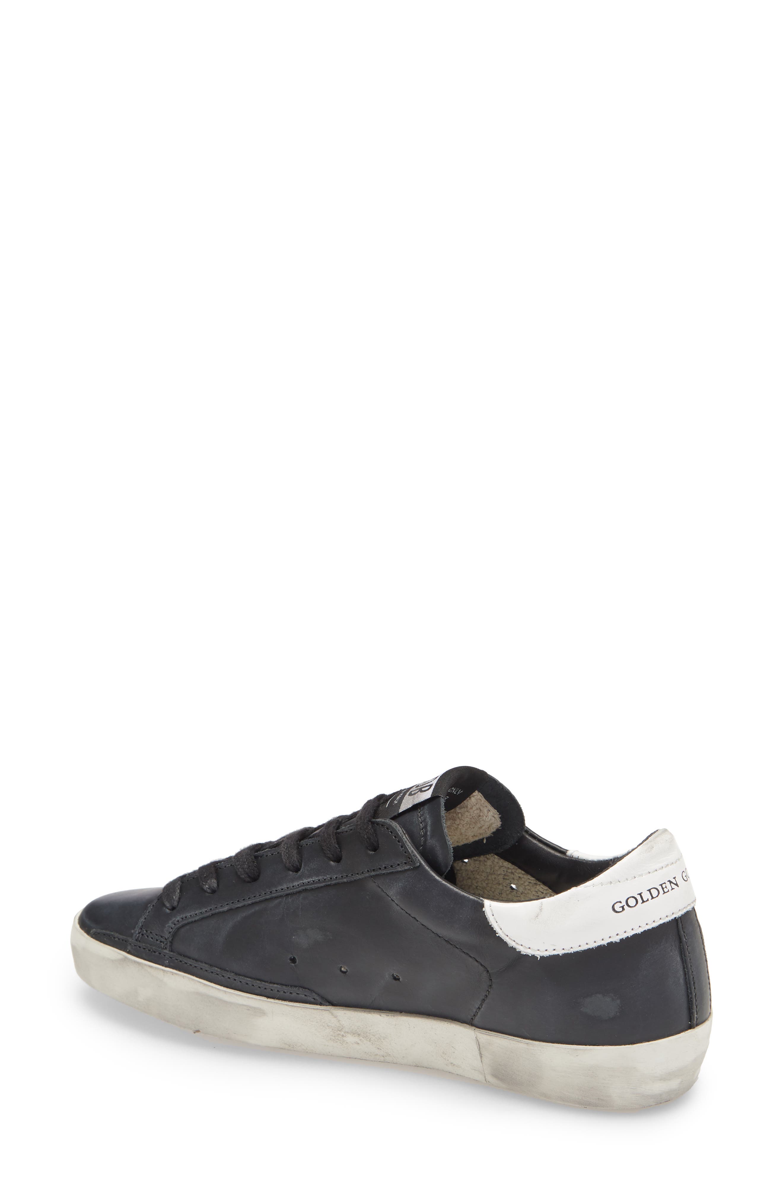 Super-Star Low Top Sneaker, Alternate, color, BLACK WHITE STAR