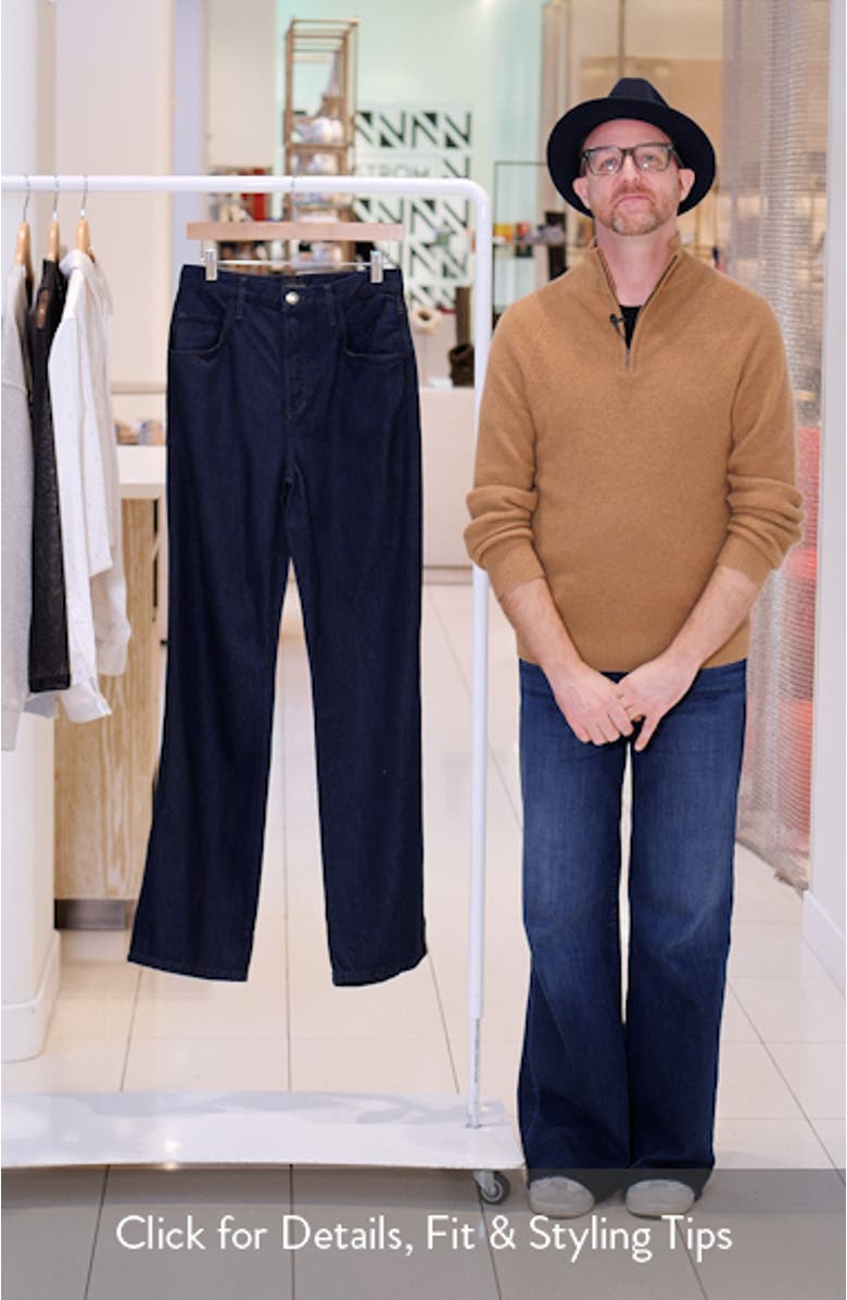 The Jennifer Super High Waist Straight Leg Jeans, sales video thumbnail