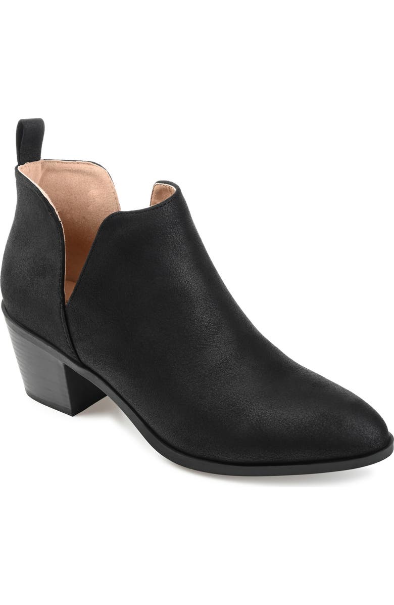 Journee Collection JOURNEE Lola Patterned Ankle Bootie, Main, color, Black