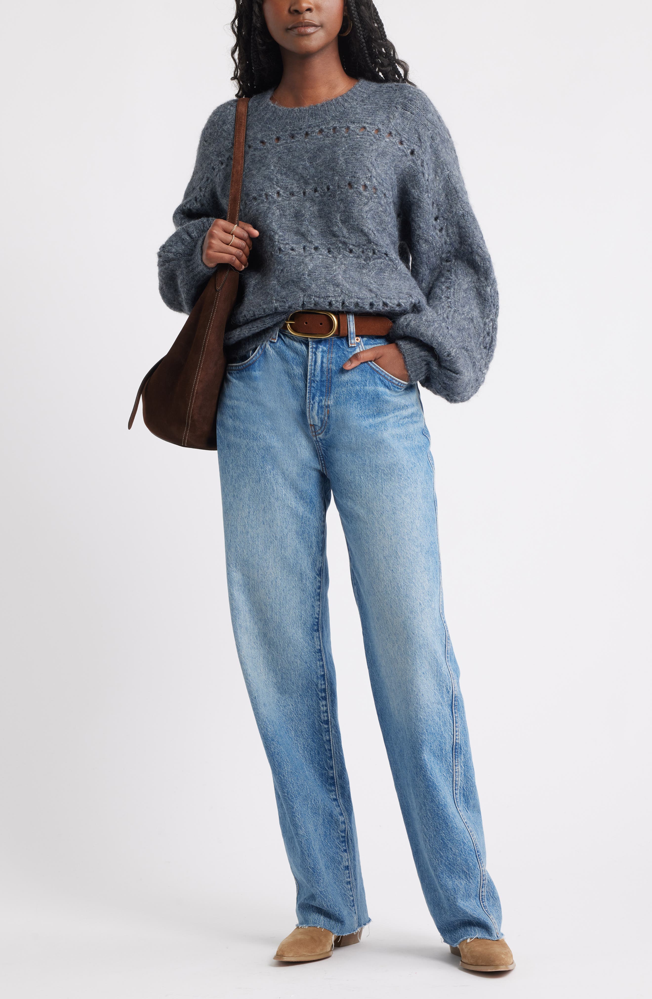 Cable Crewneck Sweater - image 4