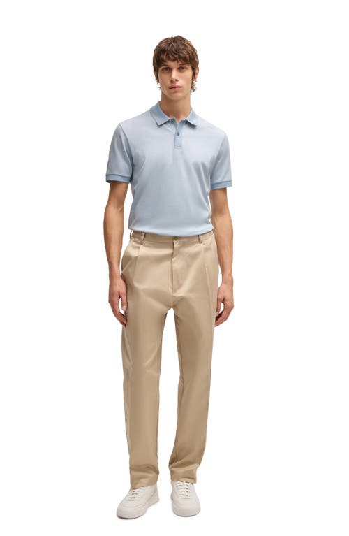 Hugo Boss Boss Parlay Cotton Piqué Polo In Light Blue