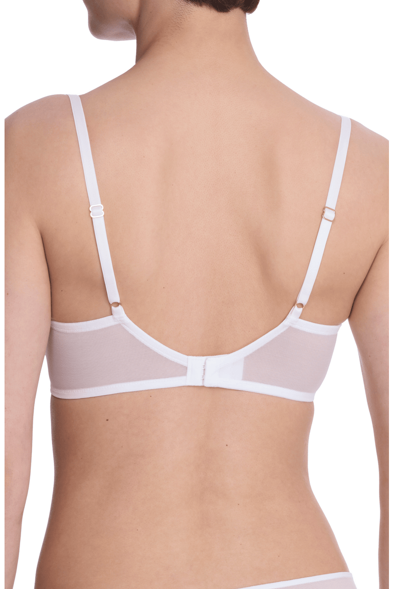 Flora Unlined Lace Balconette Underwire Bra, Alternate, color, White