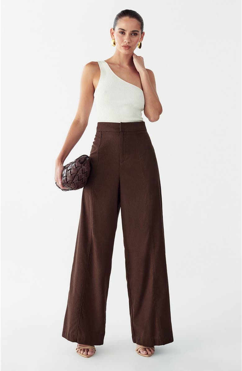 WILLA Dayton Pants, Alternate, color, Chocolate