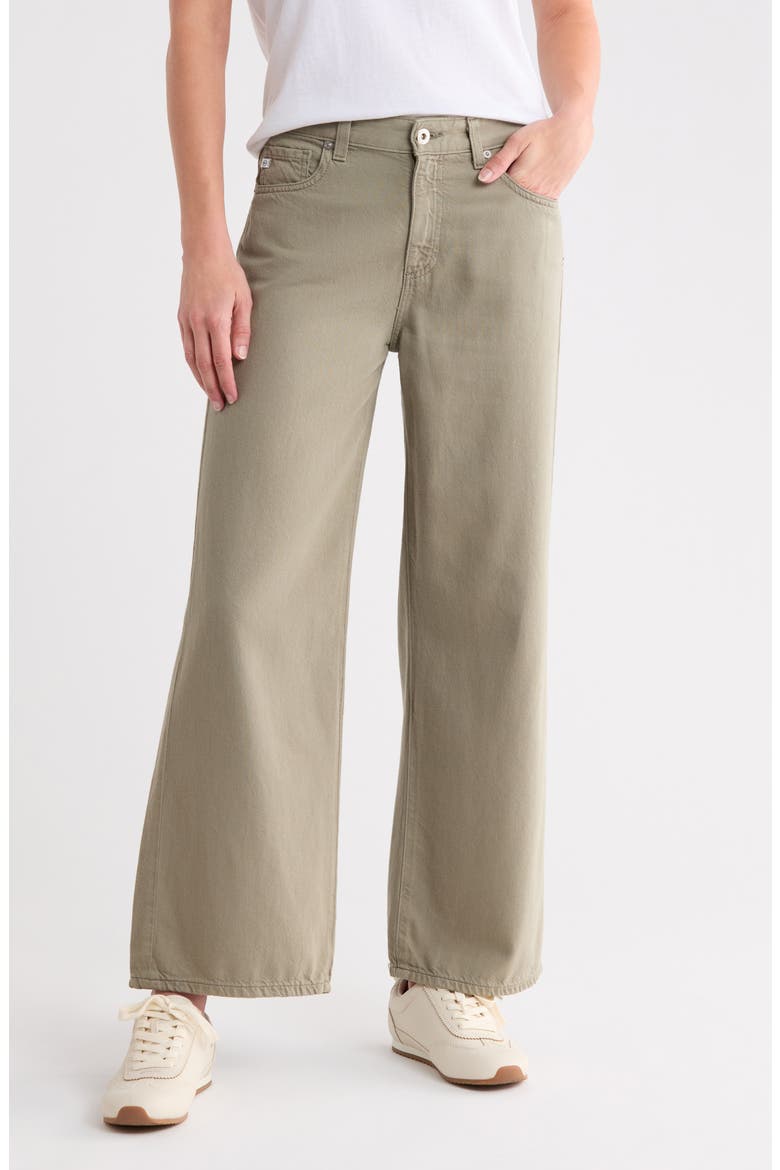 Saige Crop Wide Leg Jeans, Main, color, DRIED PARSLEY