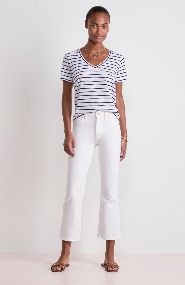 vineyard vines Kick Flare Jeans, Alternate, color, White