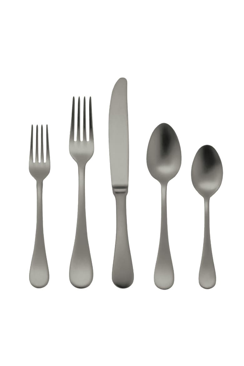 Brescia Ice Black Gold Flatware Set - 5 Pieces, Main, color, Black Ice Gold