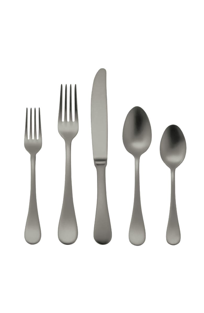 Mepra Brescia Ice Black Gold Flatware Set - 5 Pieces, Main, color, Black Ice Gold