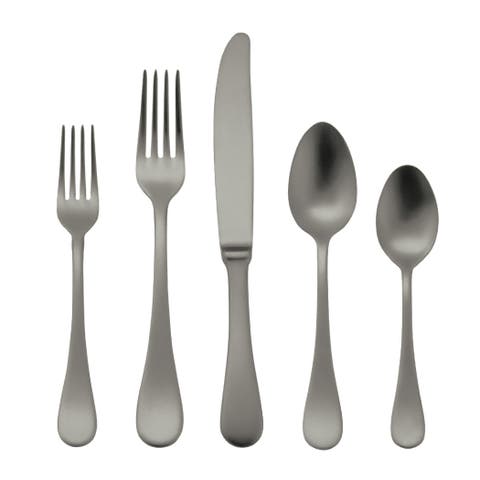 Brescia Ice Black Gold Flatware Set - 5 Pieces