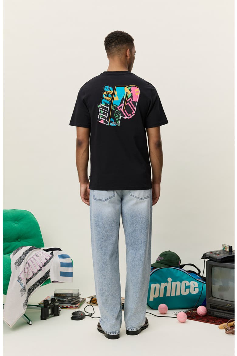 x Prince Organic Cotton Graphic T-Shirt, Alternate, color, BLACK